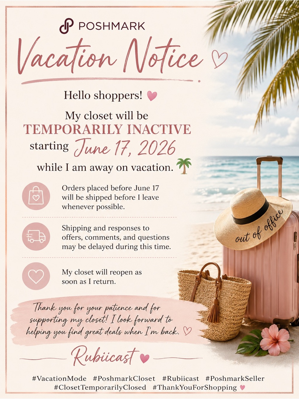 Vacation Notice